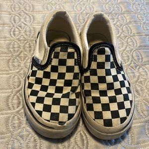 Kids classic checkerboard vans size 10.5